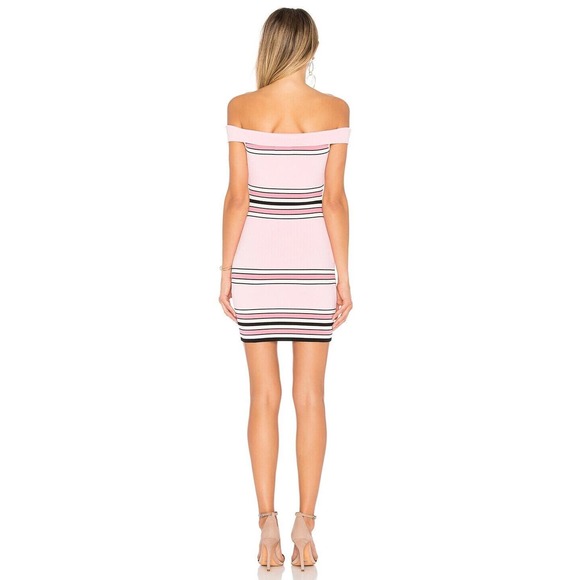 Superdown Women's‎ Striped Harmony Knit Mini Dress Off-The-Shoulder Size XS - Picture 3 of 14